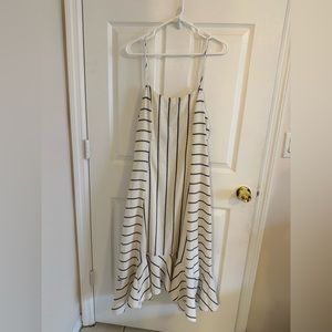 Ellison cream and navy asymmetrical sundress